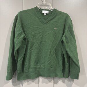 Vintage Izod Lacoste V-Neck Wool Blend Sweater Men’s Size 3XL Green (ShrunkXL)